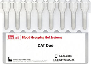 Kit de prueba de agrupamiento sanguíneo - RCDATDUO - Redcell Biotechnology - de IgG / de sangre