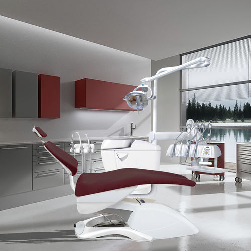 Unidad de tratamiento dental con sillón - P75 - PIAVE by ascor group srl - con sistema de higiene / con portainstrumentos / con luz