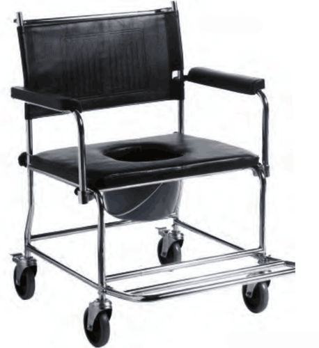 Silla con orinal bariátrica - Shanghai Haozheng Metal Products - con reposabrazos / con reposapiés / giratoria