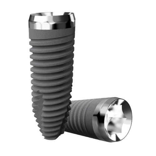 Implante dental cilíndrico - TAG Straight - Metè - de titanio / hexágono interno / autorroscable