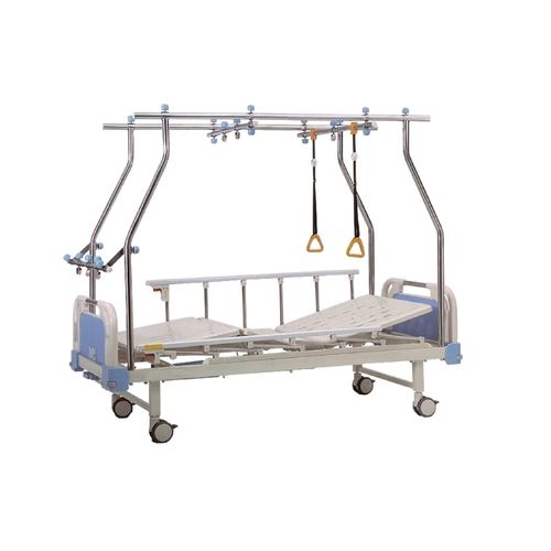 Cama médica - XF8053 - Foshan Xufeng Medical Technology Co., Ltd. - manual / de altura regulable / con ruedas