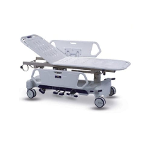 Carro camilla para traslado de pacientes - XF183 - Foshan Xufeng Medical Technology Co., Ltd. - hidráulico / de altura variable / con respaldo regulable