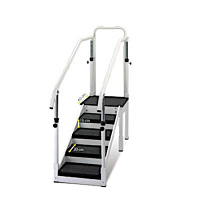 Escalera de rehabilitación recta - 26035 series - NHC Medical & Beauty - con dos pasamanos