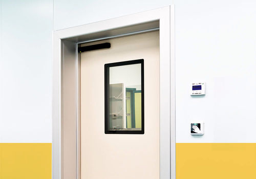 Puerta de hospital - HB-B series - LABEL S.p.A. - para hospital / abatible / de aluminio