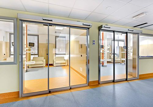 Puerta de hospital - HB-H-SMVTE101 - LABEL S.p.A. - para cuidados intensivos / corredera / de vidrio