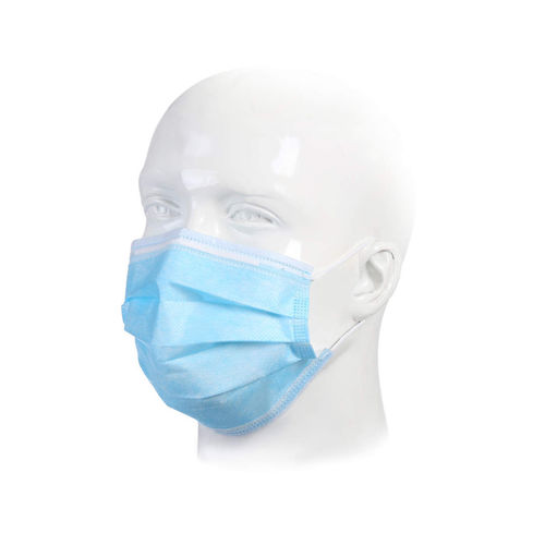 Mascarilla de protección de tejido - Stapleline Medizintechnik - azul / médica / desechable
