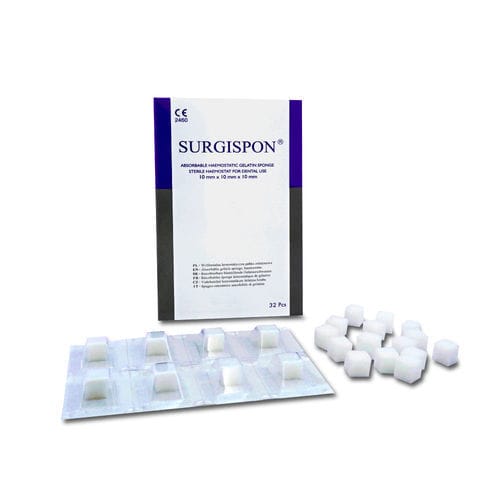Agente hemostático pad - SURGISPON ® - Stapleline Medizintechnik - cirugía dental