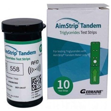 Tira de prueba de diabetes - AimStrip® - Germaine Laboratories - de triglicéridos / de lípidos / de sangre total