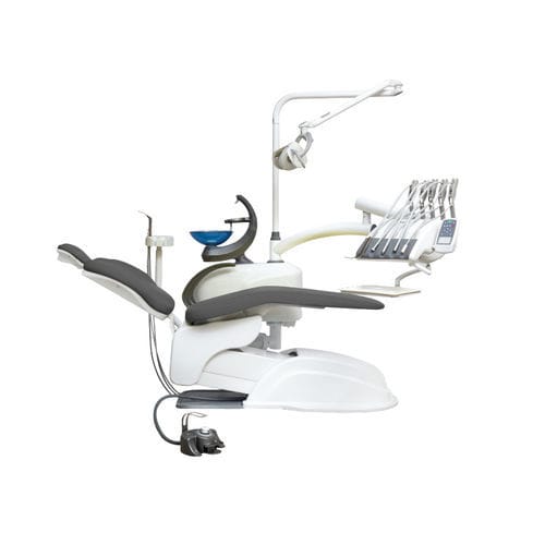 Unidad dental con sillón electromecánico - QUATRO ROD - Grup Dental Medikal - con reposacabezas flexible / con portainstrumentos / con luz