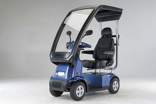 Scooter para movilidad reducida eléctrico - AFISCOOTER C4 - AFIKIM Electric Vehicles - con 4 ruedas / con cesto / con cabina