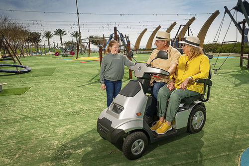 Scooter para movilidad reducida eléctrico - AFISCOOTER S4 - AFIKIM Electric Vehicles - con 4 ruedas / biplaza / con cesto
