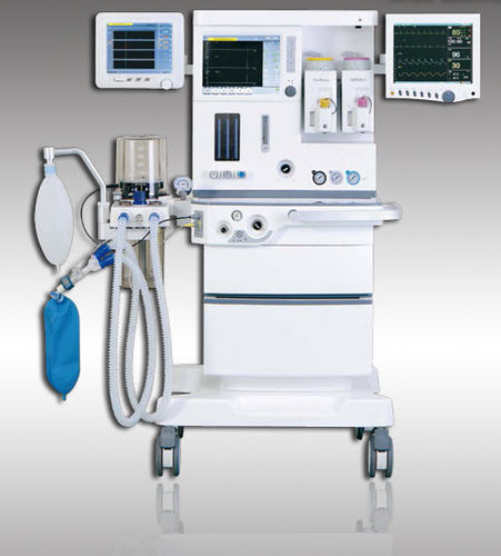 Estación de anestesia pediátrica - S6100 PLUS - HYZMED Medical - en carro / con monitorización respiratoria / con sistema de evacuación de gases anestésicos