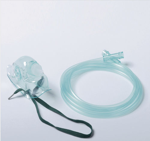 Máscara de oxígeno de PVC - B1110 - HYZMED Medical - sin látex / transparente / ajustable