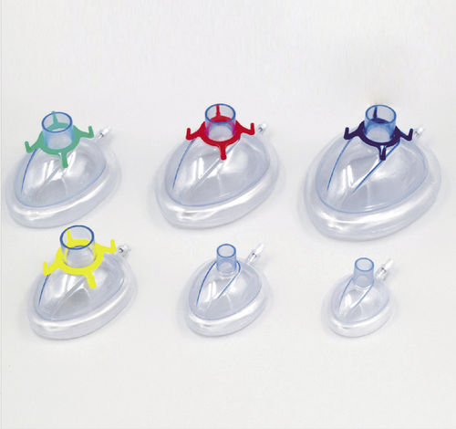 Máscara para anestesia de PVC - B301100 - HYZMED Medical - sin látex / de un solo uso / transparente