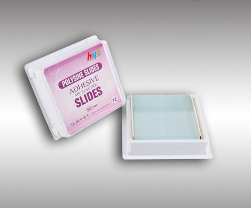 Portaobjetos adhesivo - HYZA0 series - HYZMED Medical - Polysine® / con carga positiva / silano