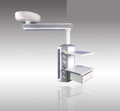 Brazo de distribución de techo - SD90 - HYZMED Medical - para cuidados intensivos / de brazo simple / con estantes