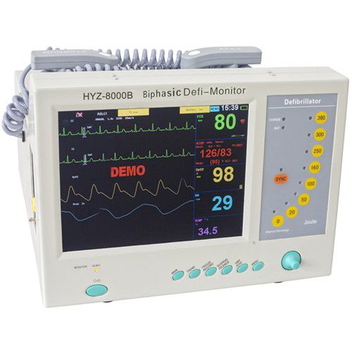 Desfibrilador externo manual - 9000B - HYZMED Medical - con monitor multiparamétrico / bifásico