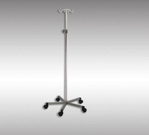 Portasueros con ruedas - 5809 - HYZMED Medical - 4 ganchos / de acero inoxidable / de altura variable