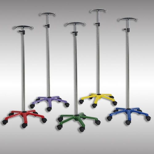 Portasueros con ruedas - 5810 - HYZMED Medical - 2 ganchos / de acero inoxidable / de aluminio