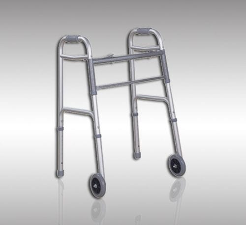 Andador con 2 ruedas - 1201 - HYZMED Medical - de altura variable / plegable