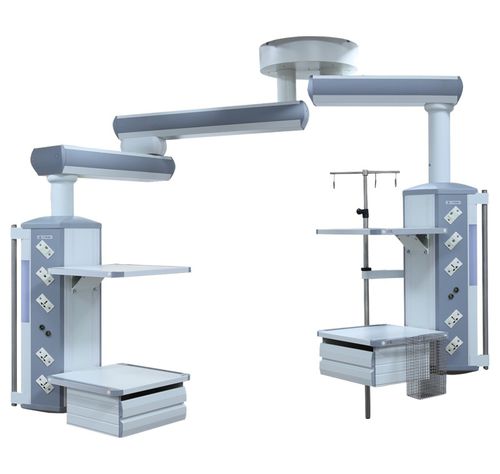 Brazo de distribución de techo - S+S - HYZMED Medical - para cuidados intensivos / articulado / modular