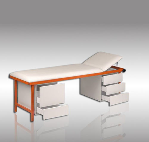 Mesa de exploración general - 5239 - HYZMED Medical - manual / con respaldo regulable / con espacio de almacenamiento