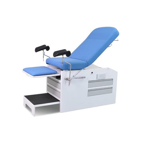 Mesa de exploración ginecológica - A-34-3 - HYZMED Medical - con espacio de almacenamiento / de 3 secciones