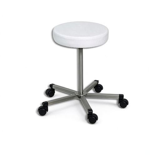 Taburete para centro sanitario - 5963  - HYZMED Medical - de altura variable / con ruedas / de acero inoxidable