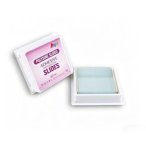 Portaobjetos adhesivo - HYZA0 series - HYZMED Medical - Polysine® / con carga positiva / silano