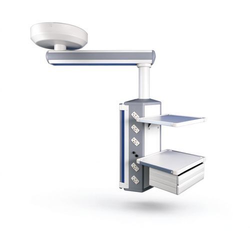 Brazo de distribución de techo - SD90 - HYZMED Medical - para cuidados intensivos / de brazo simple / con estantes