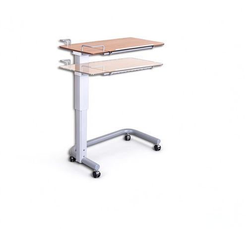 Mesa de cama de altura regulable - HYZ5509 - HYZMED Medical - con ruedas / reclinable / con accionamiento manual