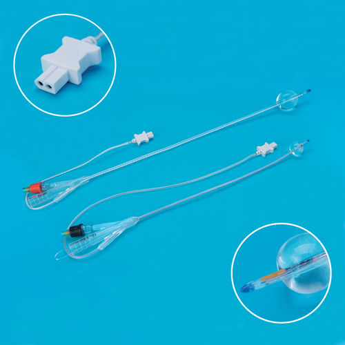 Catéter de drenaje urinario - Haiyan Kangyuan Medical Instrument - uretral / con balón / de silicona