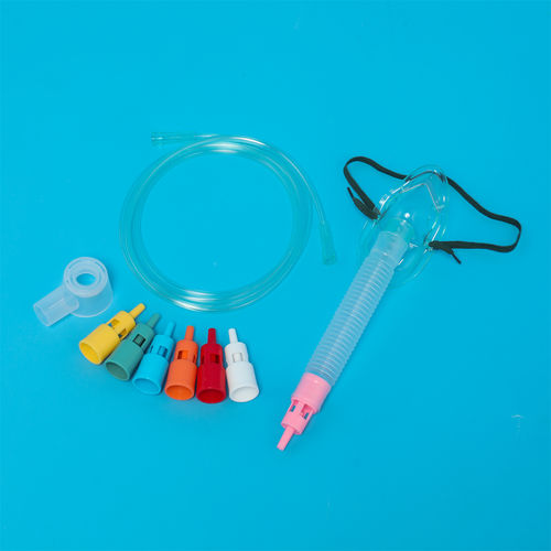 Máscara de oxígeno de PVC - OM30 series - Haiyan Kangyuan Medical Instrument - de un solo uso / Venturi / ajustable
