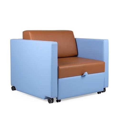 Sillón para sala de espera - CARE FRONT - FENABEL - convertible / con ruedas / cama