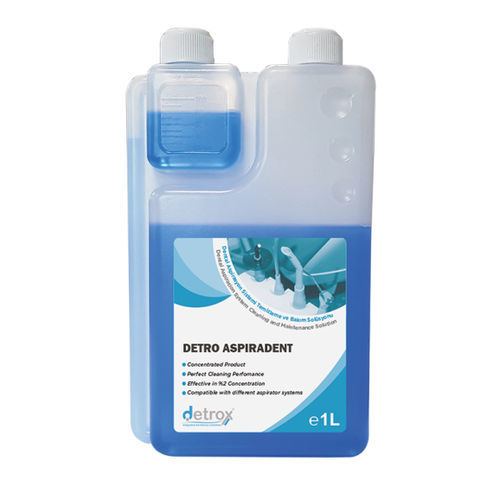 Detergente para sistemas de aspiración dental - Detro Aspiradent - Detro Healthcare - espumante / a base de agua / 1000 mL