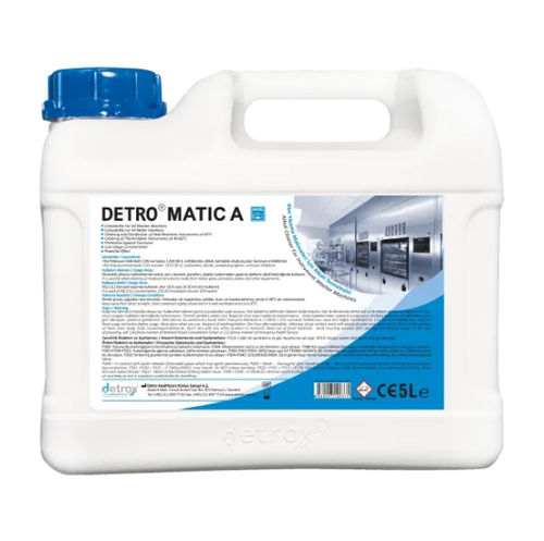 Detergente alcalino - Detro Matic A - Detro Healthcare - líquido / 5000 mL / a base de hidróxido de potasio