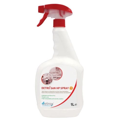 Desinfectante para cristales - Detro San HP - Detro Healthcare - para dispositivos médicos / para suelos y superficies / espuma