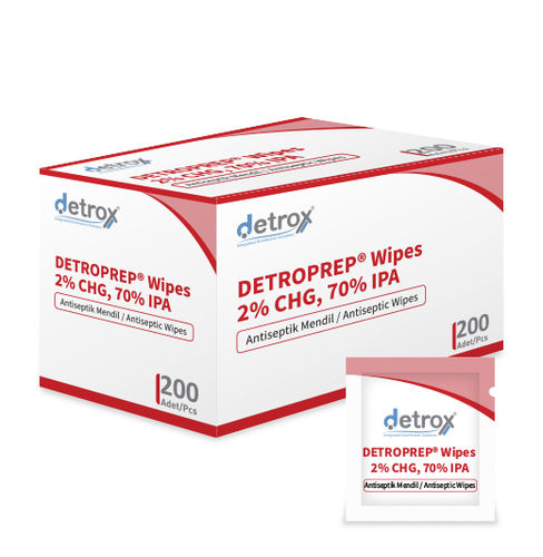 Toallita limpiadora para la higiene de las manos - Detroprep  - Detro Healthcare - lote de 200