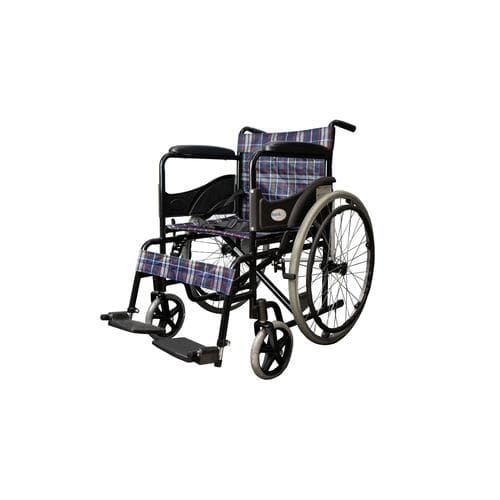 Silla de ruedas manual - Delta A Healthcare - plegable / de altura regulable / con reposapiernas