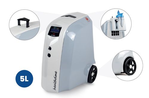 Concentrador de oxígeno para asistencia domiciliaria - R-333 - Delta A Healthcare - con ruedas