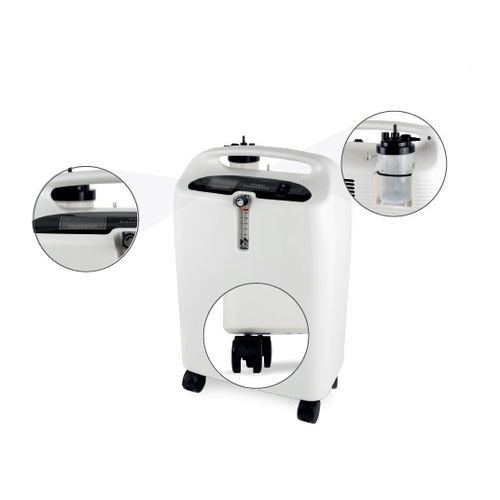 Concentrador de oxígeno para asistencia domiciliaria - C - Delta A Healthcare - médico / con ruedas / compacto