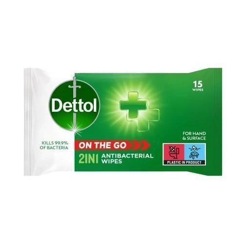 Toallita limpiadora para la higiene de las manos - On The Go - Dettol - lote de 15