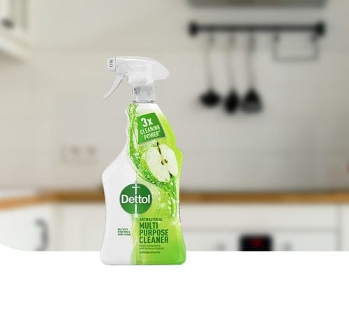 Detergente líquido - Green Apple  - Dettol - 750 ml / peróxido de hidrógeno / alcohol