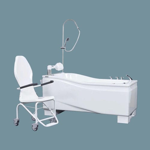 Asiento de baño con reposabrazos - Compact Detachable - Astor Bannerman - con respaldo alto / con ruedas / con orinal