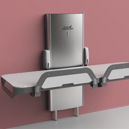 Mesa para cambiar pañales - Invincible - Astor Bannerman - rectangular / de altura regulable / de pared