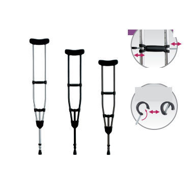 Muleta axilar - CMS-80 series - Matsunaga Manufactory - para adultos
