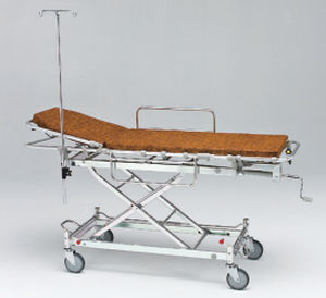 Carro camilla de transporte - AL-TUD-4 - Matsunaga Manufactory - manual / 2 secciones / con portasueros