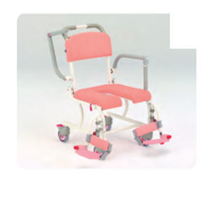 Silla de ducha con reposabrazos - SW series - Matsunaga Manufactory - con ruedas / con respaldo / de altura variable