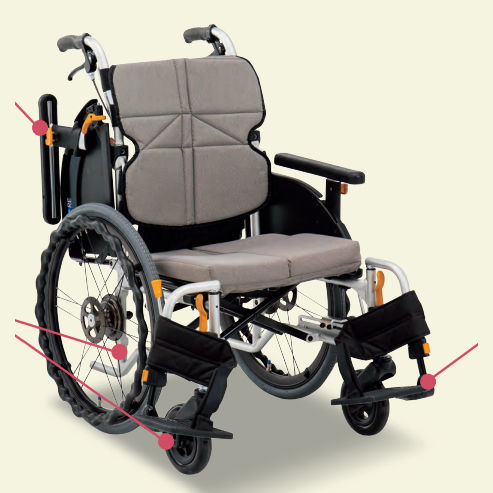 Silla de ruedas manual - NEXT-50B series - Matsunaga Manufactory - de exterior / de interior / con reposapiernas