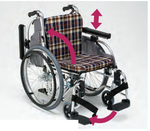 Silla de ruedas manual - AR-901 - Matsunaga Manufactory - de exterior / de interior / de altura regulable